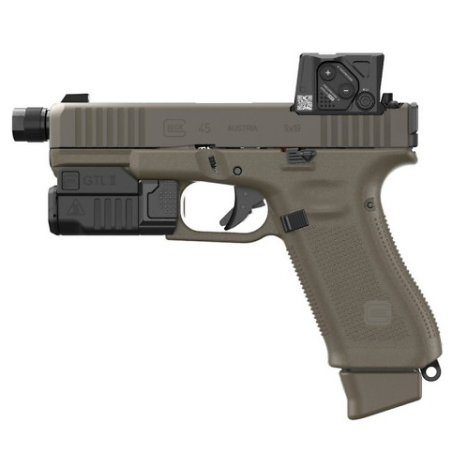 Pistolet GLOCK 45 Hunter FS A-CUT Combo Aimpoint COA Fileté 13.5x100G + Lampe GTLII