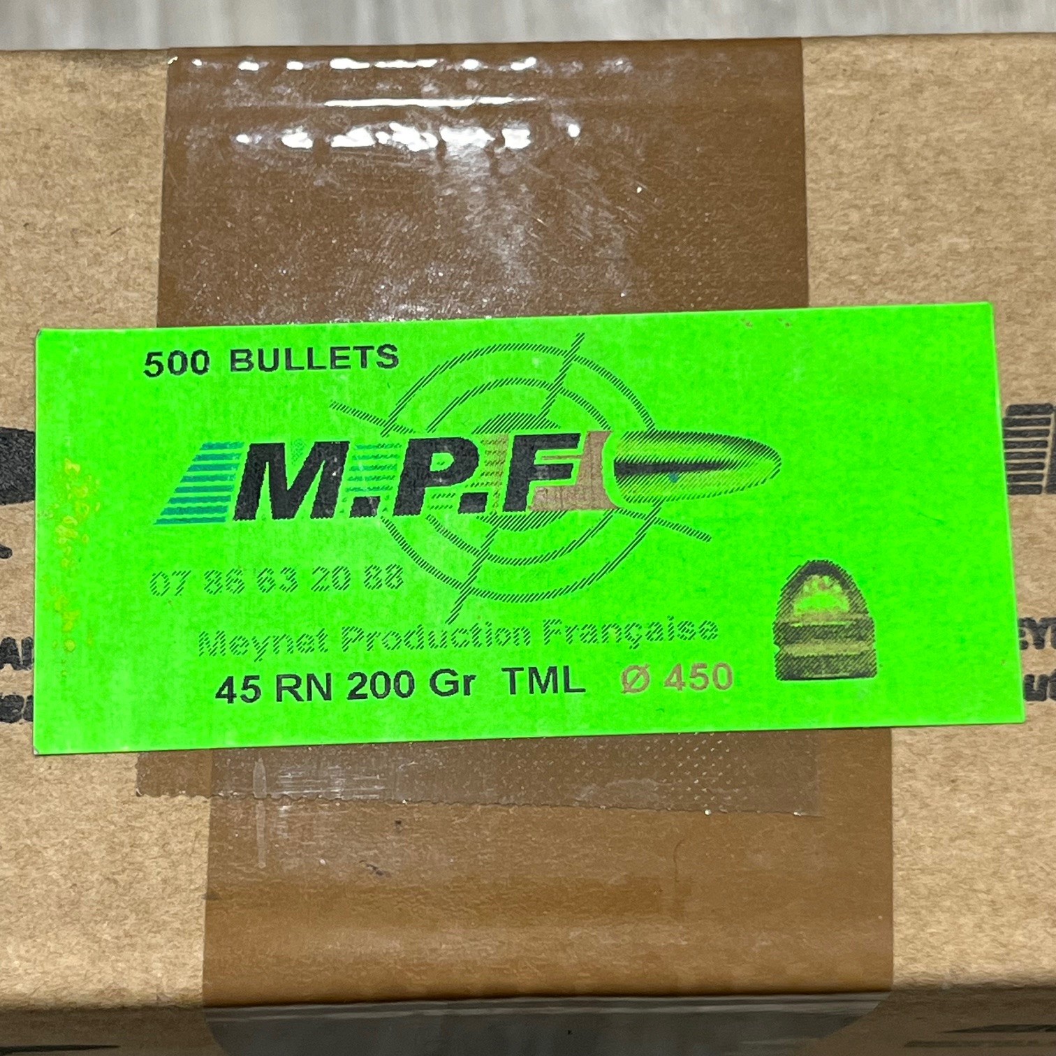 Ogives MPF Ø.450 RN 200gr TML x500