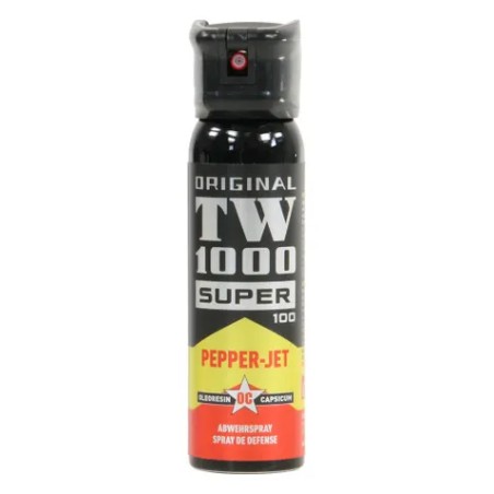 BOMBE LACRYMOGENE TW1000 PEPPER-JET 100ML AVEC CLAPET