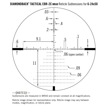 LUNETTE VORTEX DIAMONDBACK TACTICAL 6-24X50 FFP MRAD