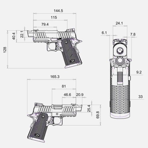 Pistolet BUL ARMORY SAS II Ultralight Comp....