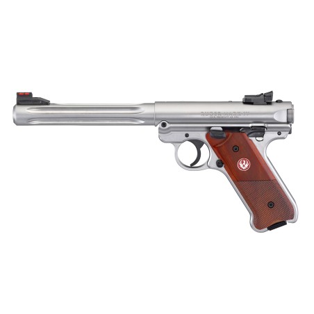 Pistolet RUGER Mark IV Inox Hunter Fluté Cal.22LR