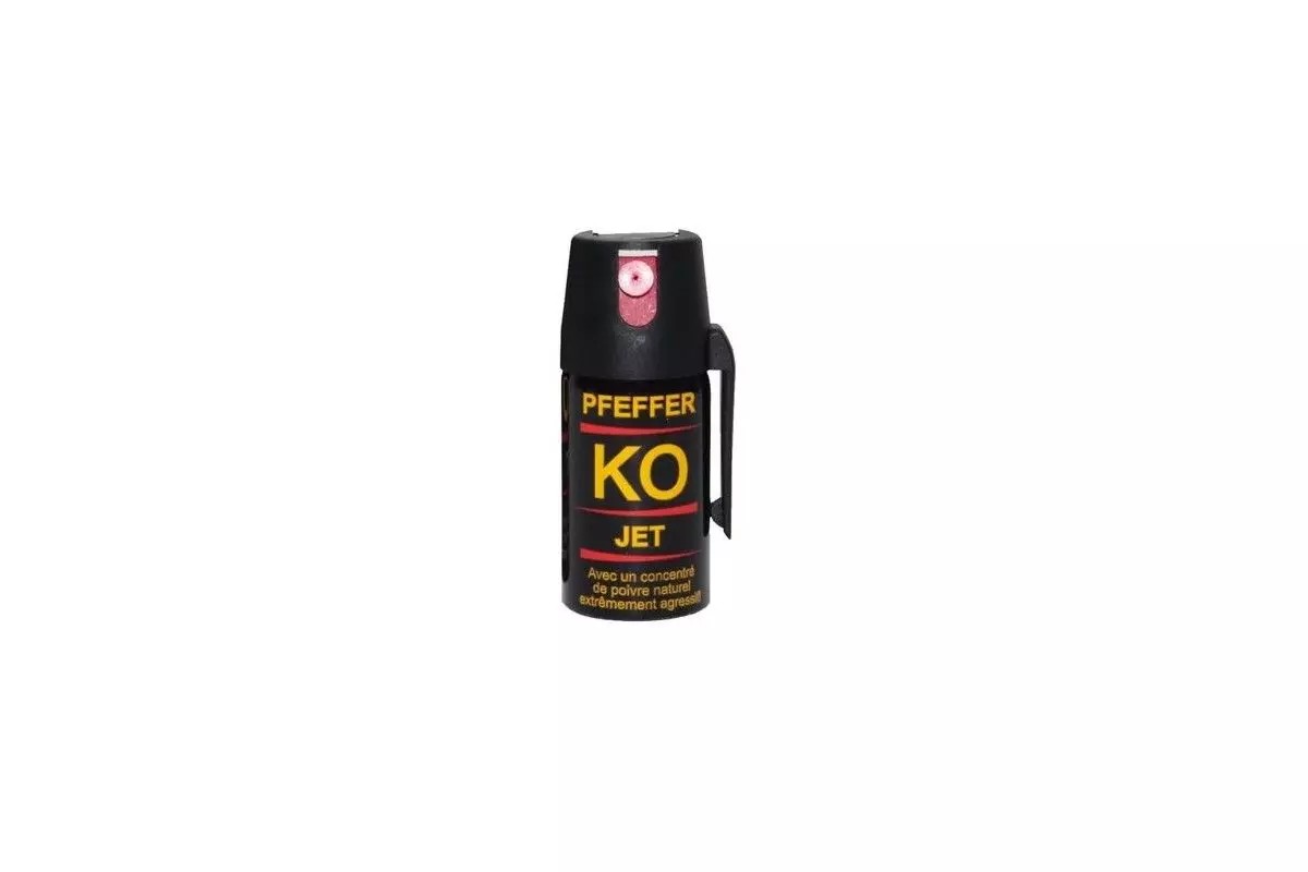 Bombe lacrymogène PFEFFER KO JET avec clapet 50ml