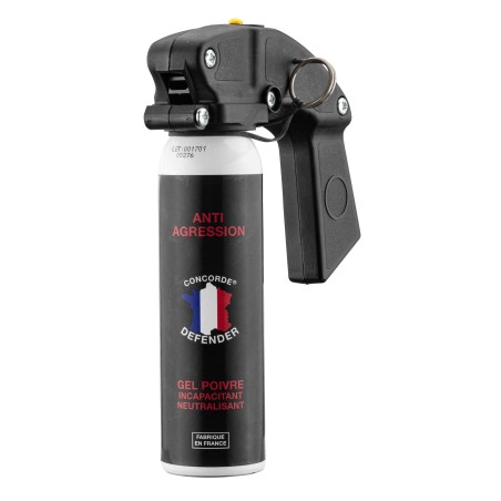 Lacrymogène CONCORDE DEFENDER avec poignée gel poivre 100ml