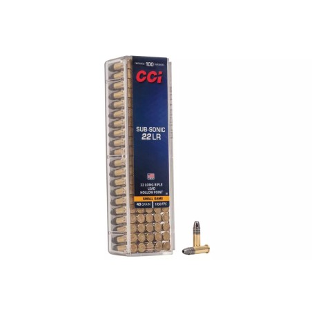 Munitions CCI 22LR Subsonic HP 40gr  X100