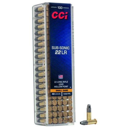 Munitions CCI 22LR Subsonic HP 40gr  X100