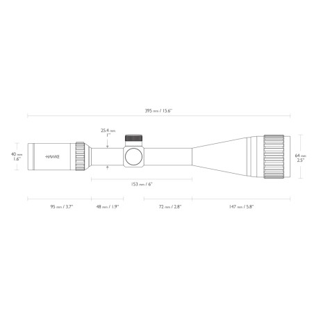 Lunette HAWKE Vantage 6-24X50 AO Mil Dot Center IR