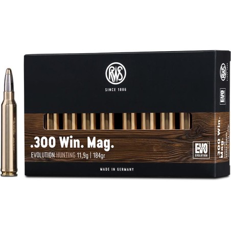 Munitions RWS 300 Win Mag Evolution 184gr x20