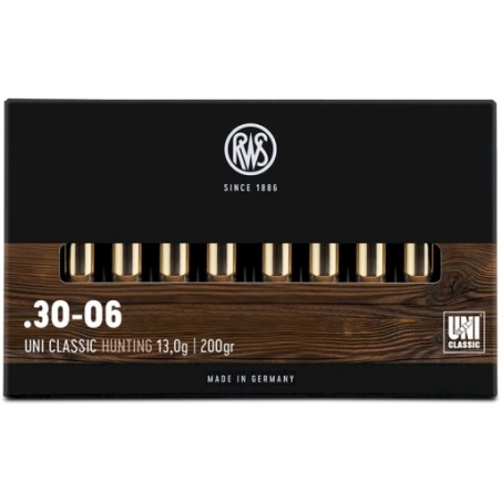 MUNITIONS RWS 30.06 UNI CLASSIC 200GR  X20