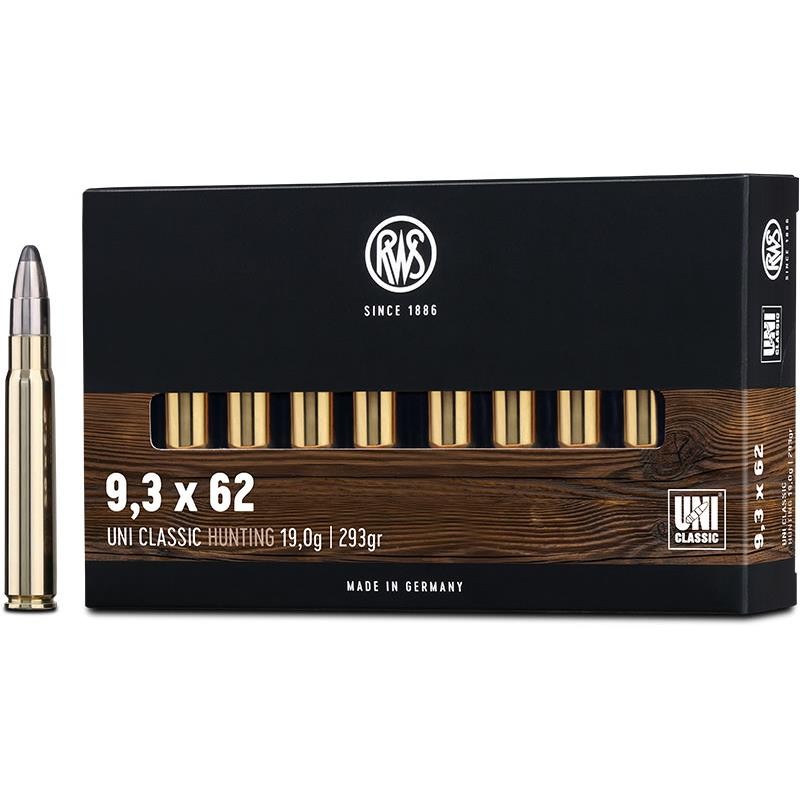 Munitions RWS 9.3x62 Uni Classic 293gr x20