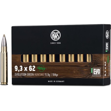 Munitions RWS 9.3x62 Evolution Green 184gr x20