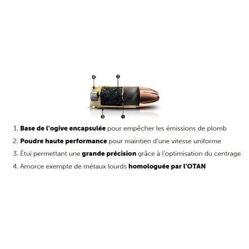 Munition GECO 9x19 Hexagon 124gr x50