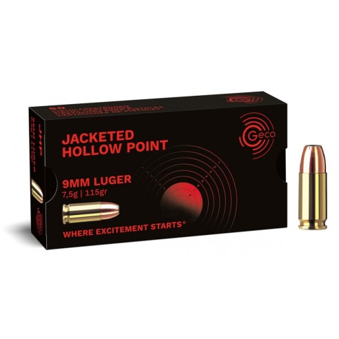 MUNITIONS GECO 9X19 JHP 115GR  X50