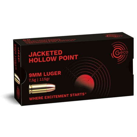MUNITIONS GECO 9X19 JHP 115GR  X50