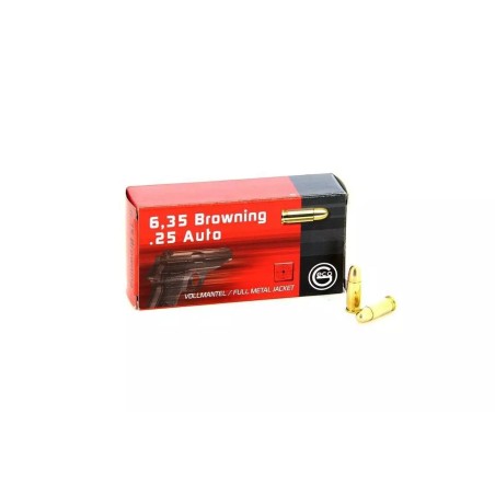Munitions GECO 6.35 Browning  (.25 ACP) FMJ 49gr x 50