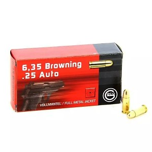 Munitions GECO 6.35 Browning  (.25 ACP) FMJ 49gr x 50