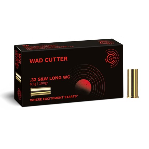MUNITIONS GECO .32S&W Long WC 100gr X50