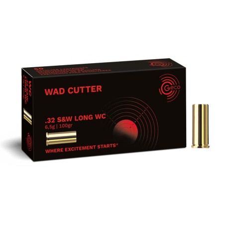 MUNITIONS GECO .32S&W Long WC 100gr X50