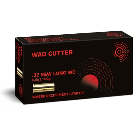 MUNITIONS GECO .32S&W Long WC 100gr X50