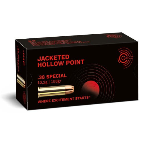 Munitions GECO 38 Special JHP 158gr x50