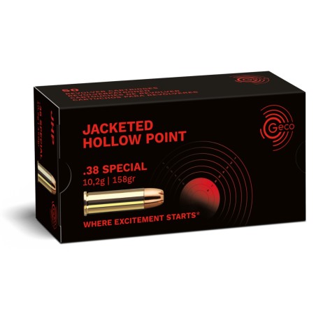 Munitions GECO 38 Special JHP 158gr x50
