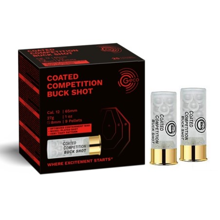 Cartouche GECO 12/65 Competition Buck Shot 9gr x25