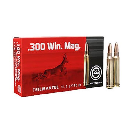 Munitions GECO 300 Win Mag Demi Blindée 170gr x20