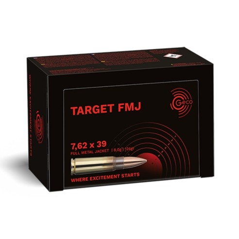 MUNITIONS GECO 7.62X39 TARGET FMJ 124 GR X 50