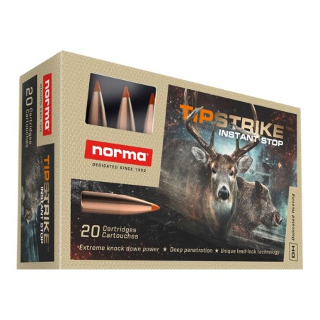Munitions NORMA 270 WSM Tipstrike 140gr x20
