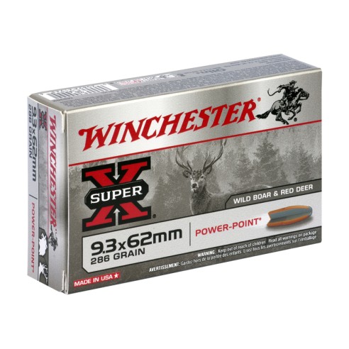 Munitions WINCHESTER 9.3x62 Power Point 286gr x20