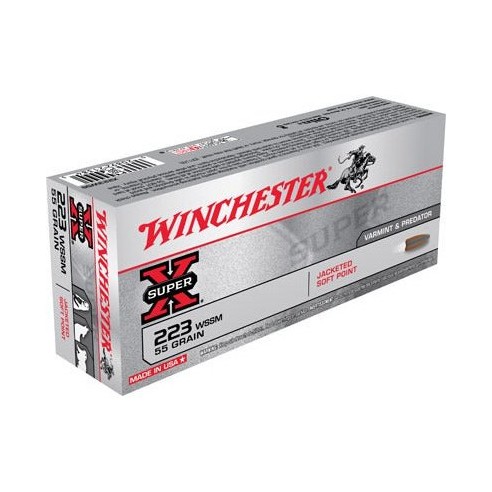 Munitions WINCHESTER 223 WSSM Pointed Soft Point 55gr x20