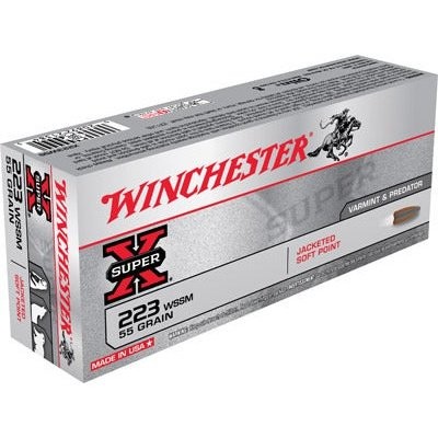 Munitions WINCHESTER 223 WSSM Pointed Soft Point 55gr x20