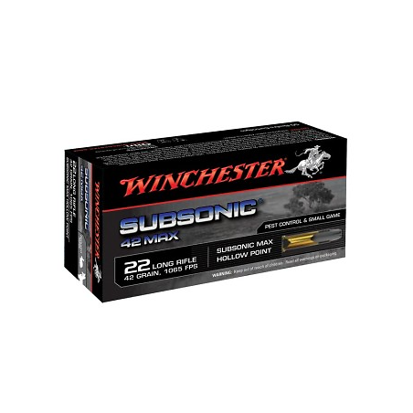 WINCHESTER 42 MAX SUBSONIC CAL. 22 LR X50