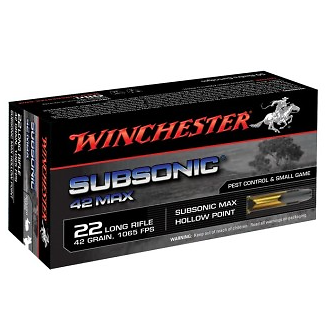 WINCHESTER 42 MAX SUBSONIC CAL. 22 LR X50