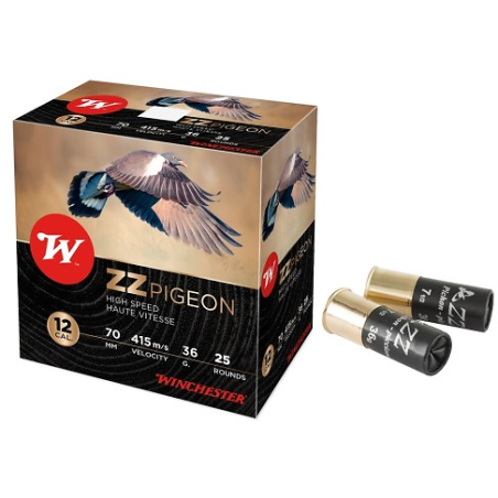 Cartouches WINCHESTER 12/70 ZZ Pigeon n°6 36g x25
