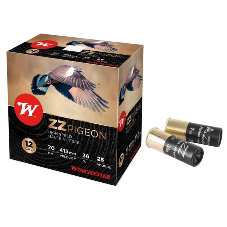 Cartouches WINCHESTER 12/70 ZZ Pigeon n°4 36g x25