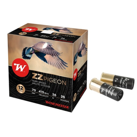 Cartouches WINCHESTER 12/70 ZZ Pigeon n°5 36g x25