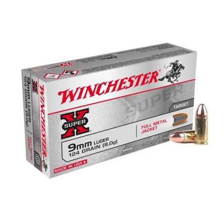 MUNITIONS WINCHESTER 9X19 FMJ 124GR