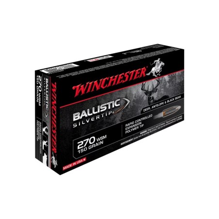 Munitions WINCHESTER 270 WSM Ballistic Silvertip 150gr x20