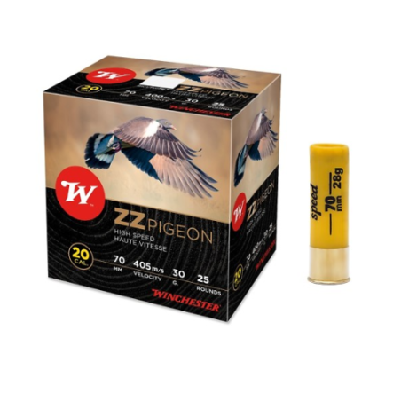 Cartouches WINCHESTER 20/70 ZZ Pigeon n°7.5 30g x25