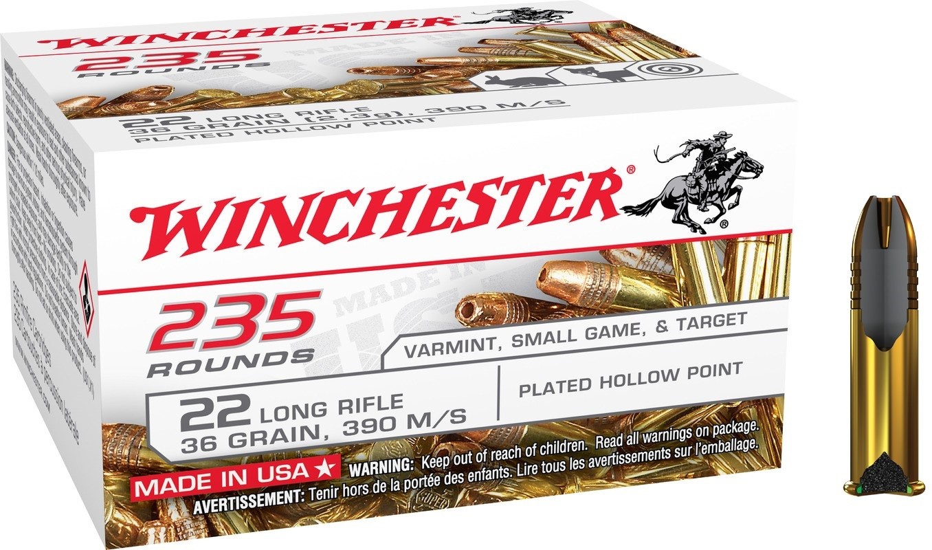 MUNITIONS WINCHESTER 22LR 36gr COPPER PLATED HP X235