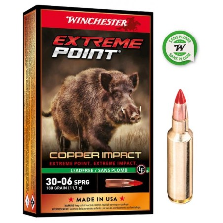 Munitions WINCHESTER 30-06 Extreme Point Copper Impact (Lead Free) 180gr x20