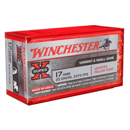 Munitions WINCHESTER 17HMR Varmint Hollow Point 20gr x50