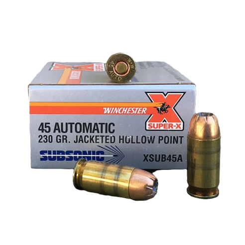 Munitions WINCHESTER 45 ACP JHP Subsonic x20