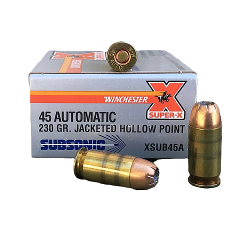 Munitions WINCHESTER 45 ACP JHP Subsonic x20