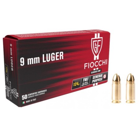 MUNITIONS FIOCCHI 9X19 FMJ 124GR X50