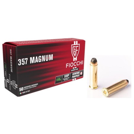 Munitions FIOCCHI 357 Mag SJSP 158gr x50