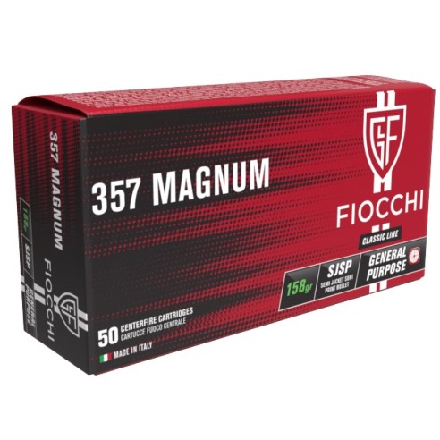 Munitions FIOCCHI 357 Mag SJSP 158gr x50