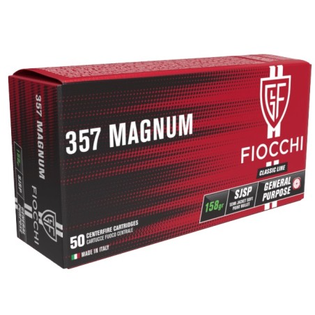 Munitions FIOCCHI 357 Mag SJSP 158gr x50