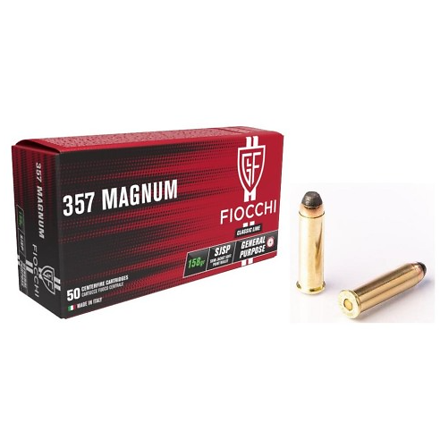 Munitions FIOCCHI 357 Mag SJSP 158gr x50
